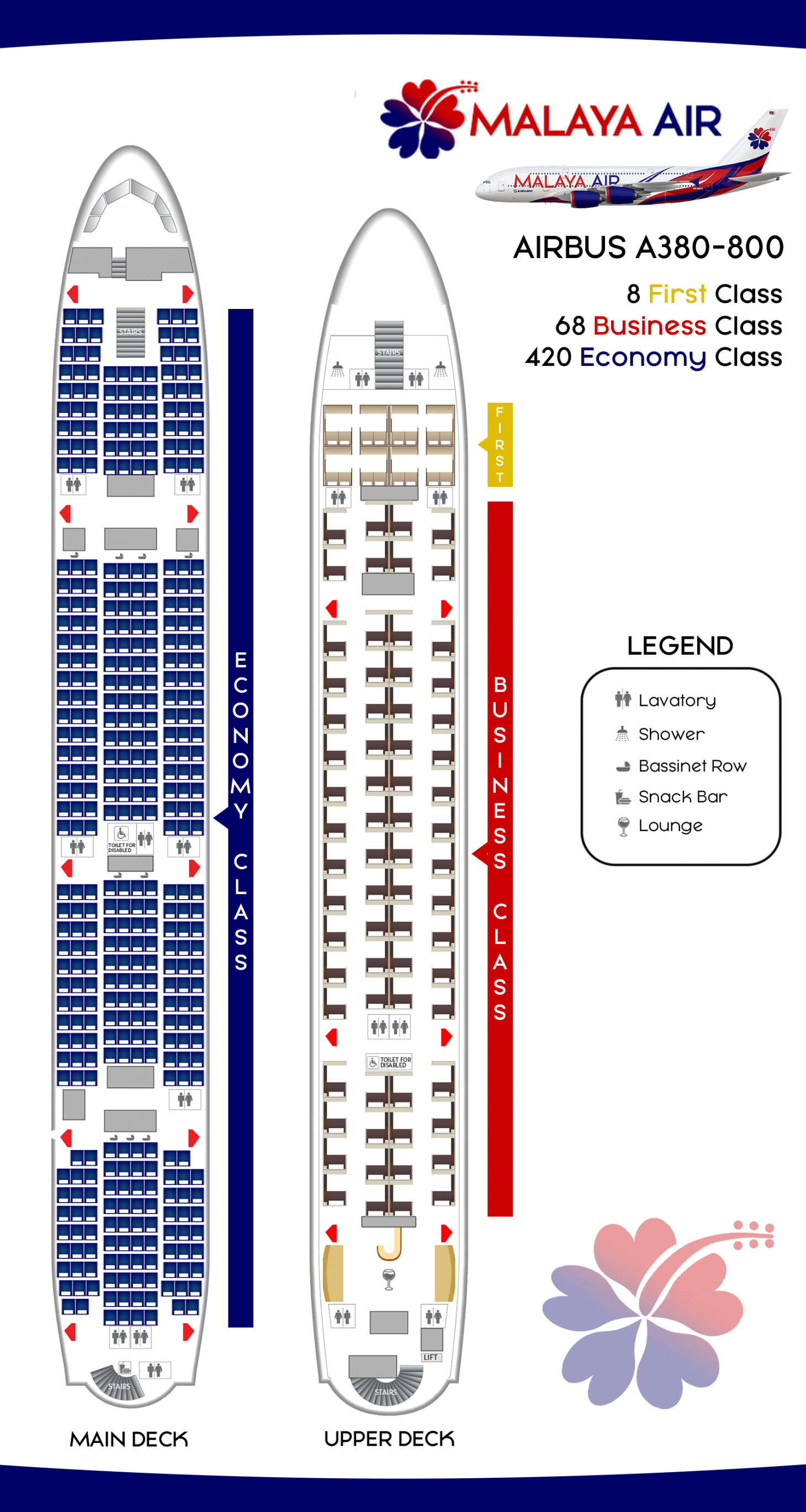 Malaya Air Airbus A380-800 Seat Map - LABEL by kingoftheskies ...