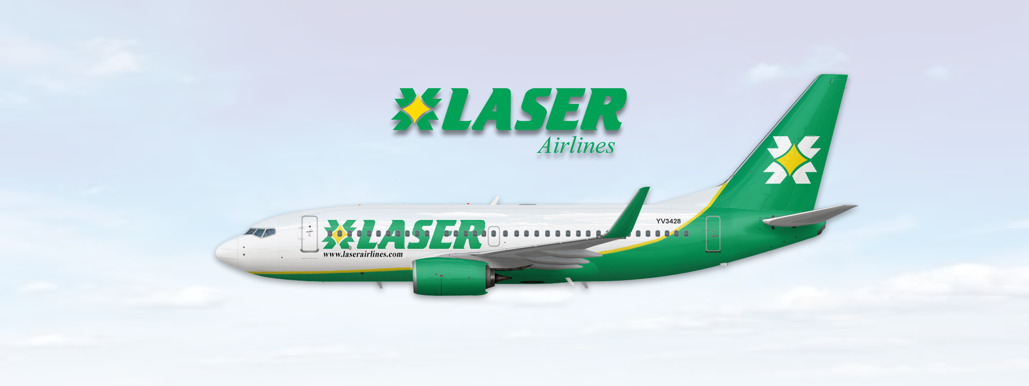 Boeing 737-700 Laser Airlines - America: Real and fictional Liverys -  Gallery - Airline Empires