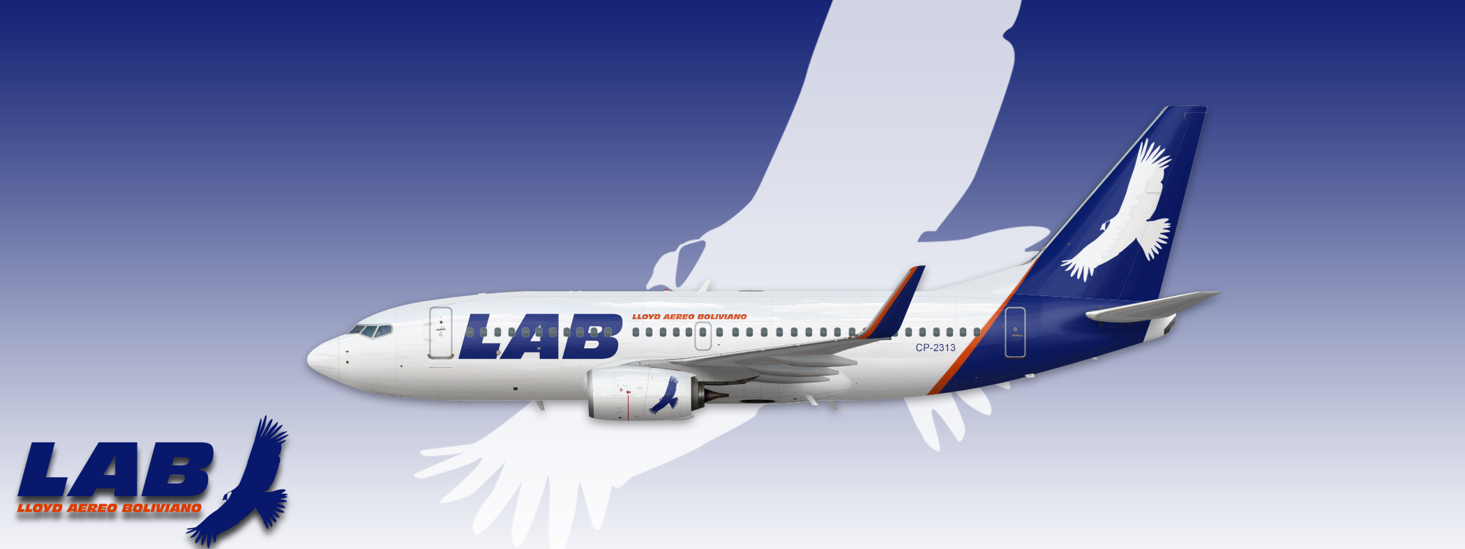 Boeing 737-700 LAB Lloyd Aereo Boliviano - America: Real and fictional  Liverys - Gallery - Airline Empires