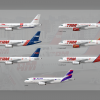 Tam/Latam Livery Evolution on the A319 - Poster