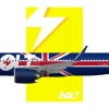 Bolt UK flag livery | A320neo