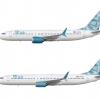 Blue Airlines medium jets (ocean livery)