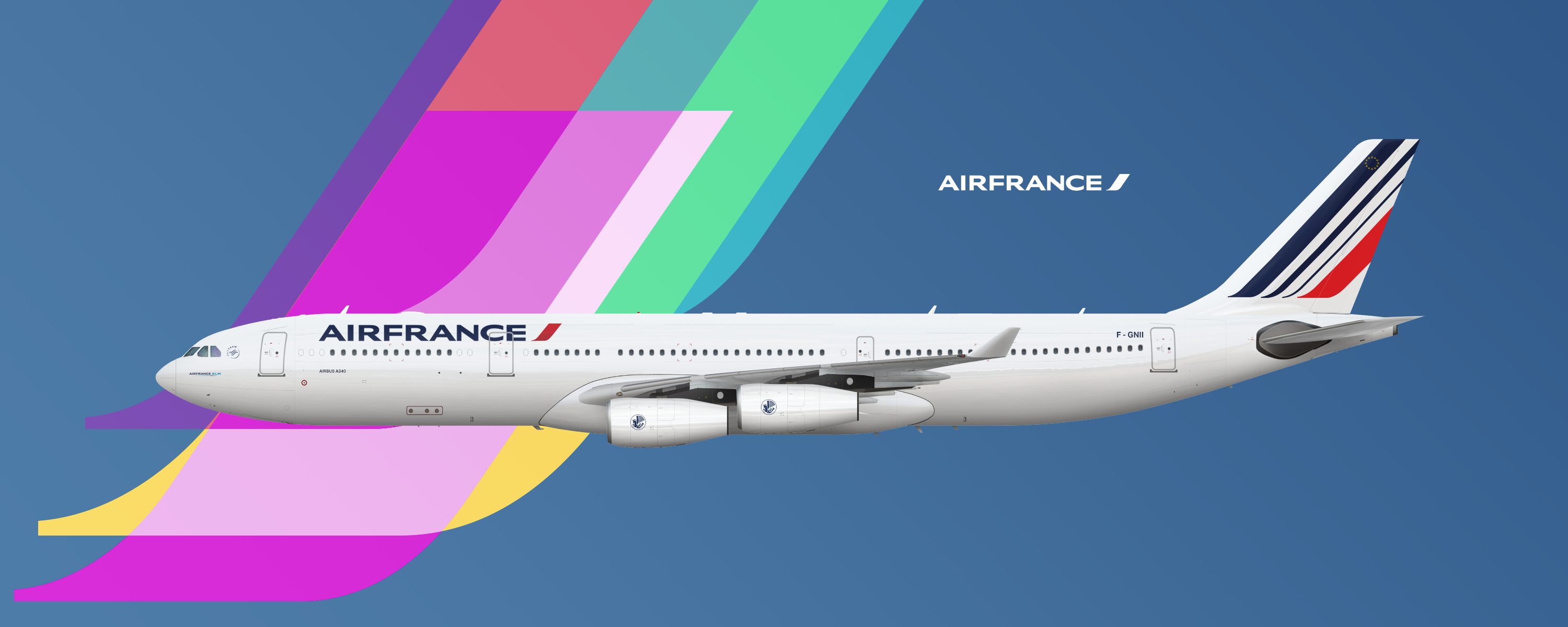 Air France A340 - Brand By Agre - Gallery - Airline Empires