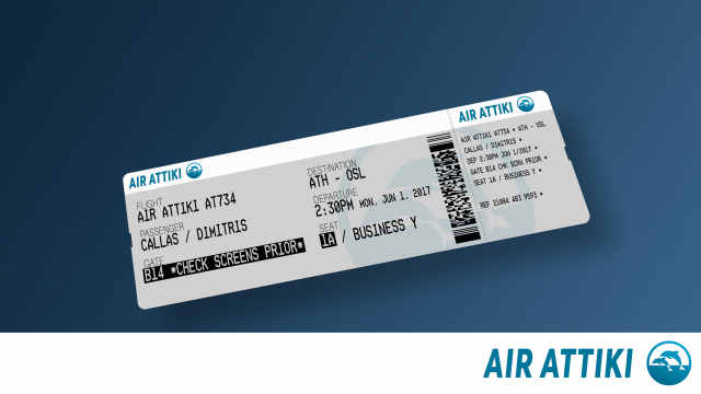 AIR ATTIKI Boarding Pass