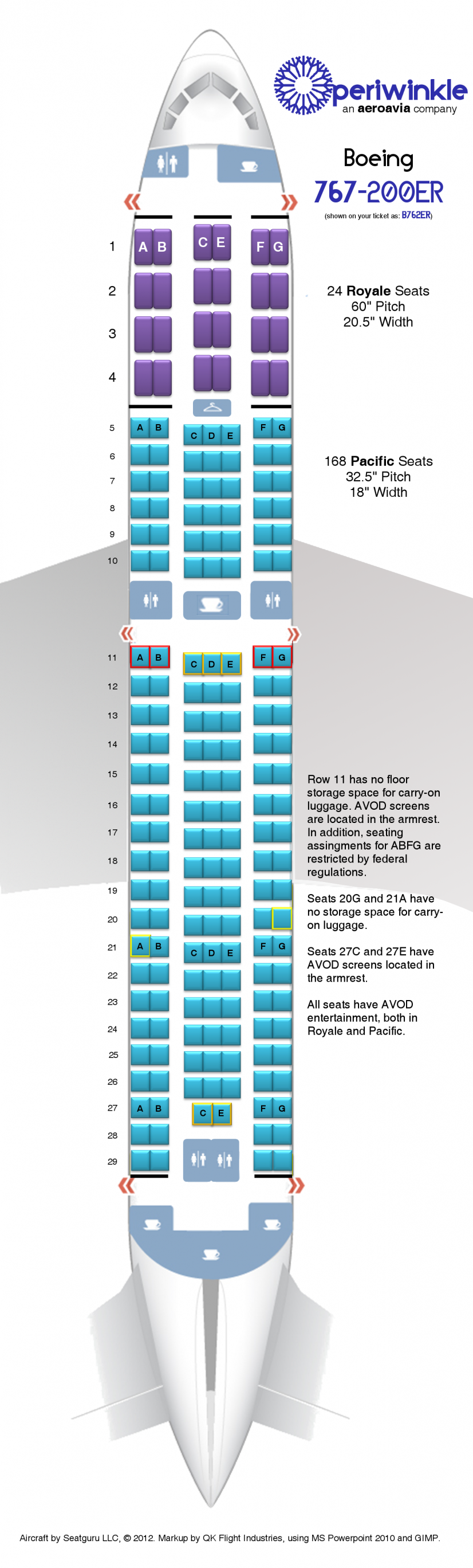 Delta Boeing 767 Seat Map